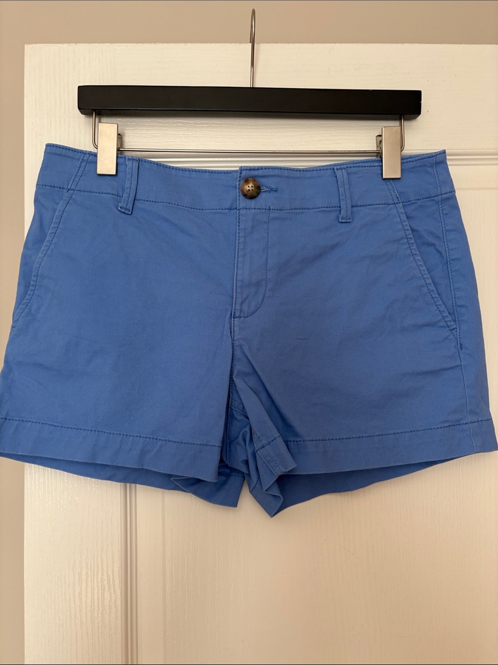 LOFT Blue Mid-Rise Cotton Jean Shorts